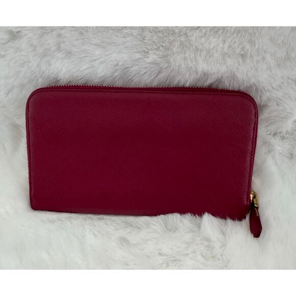 Prada Saffiano Leather Zip Wallet - Picture 2 of 8